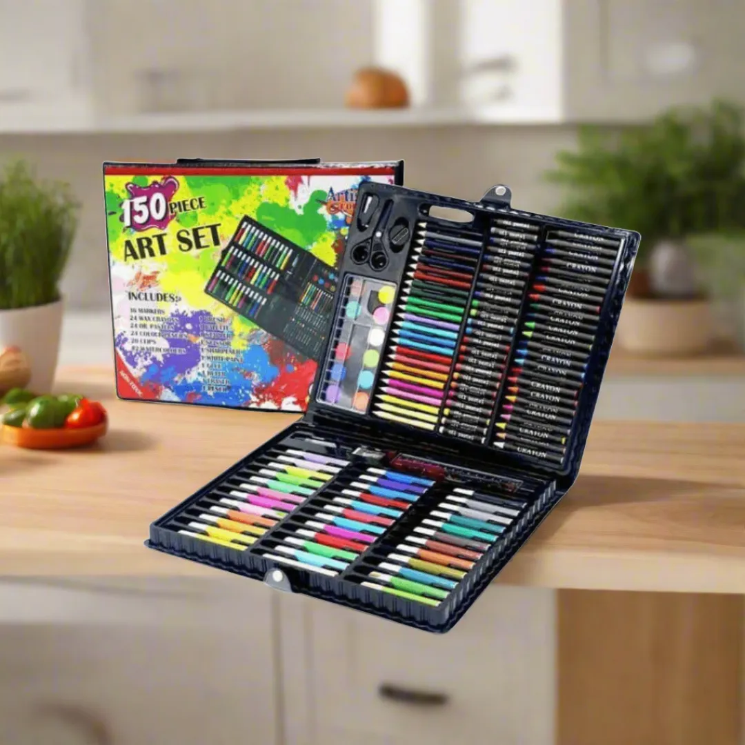 150 Piece Art Set, Drawing and Painting Set for Kids