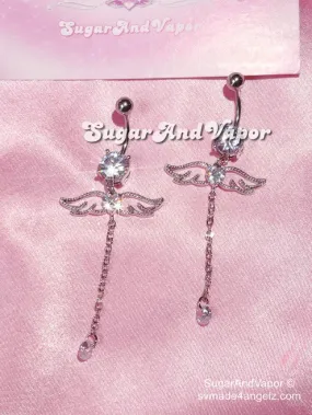 Ariel Tassels Angel Wing Belly Ring