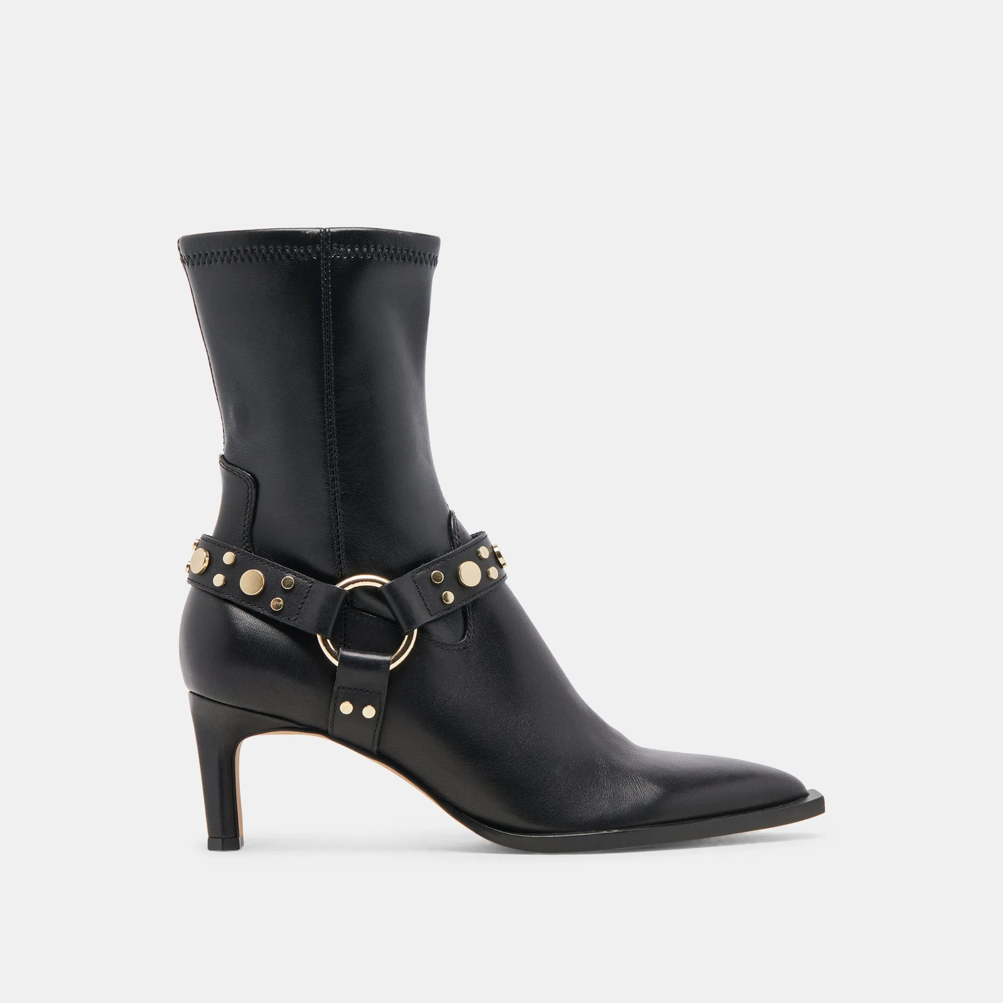 ARYA STUD BOOTS BLACK LEATHER