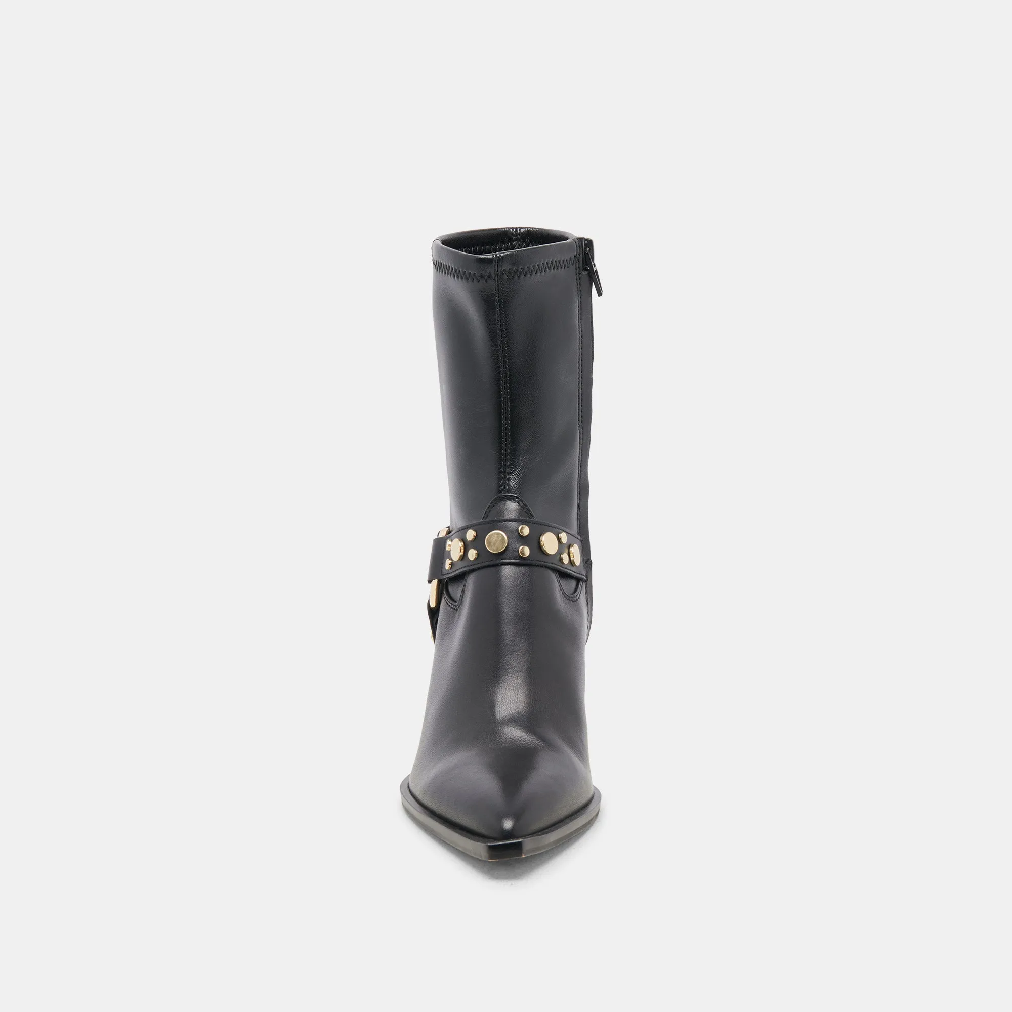 ARYA STUD BOOTS BLACK LEATHER