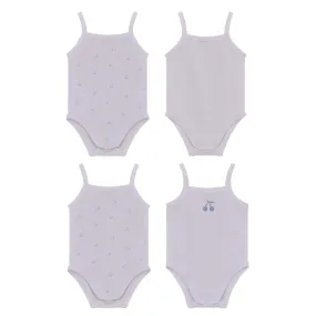 Bebe Bella White/Blue Baby Undershirts With Cherry Print