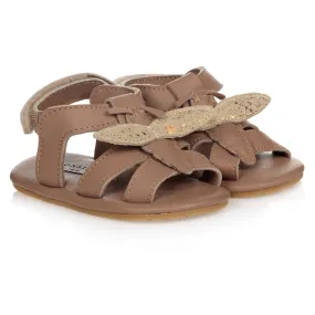 Beige Leather Baby Sandals