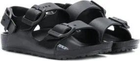 Birkenstock Kids buckled sandals Black