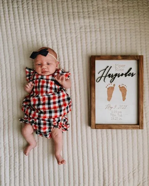 Birth Announcement Wood Plaque