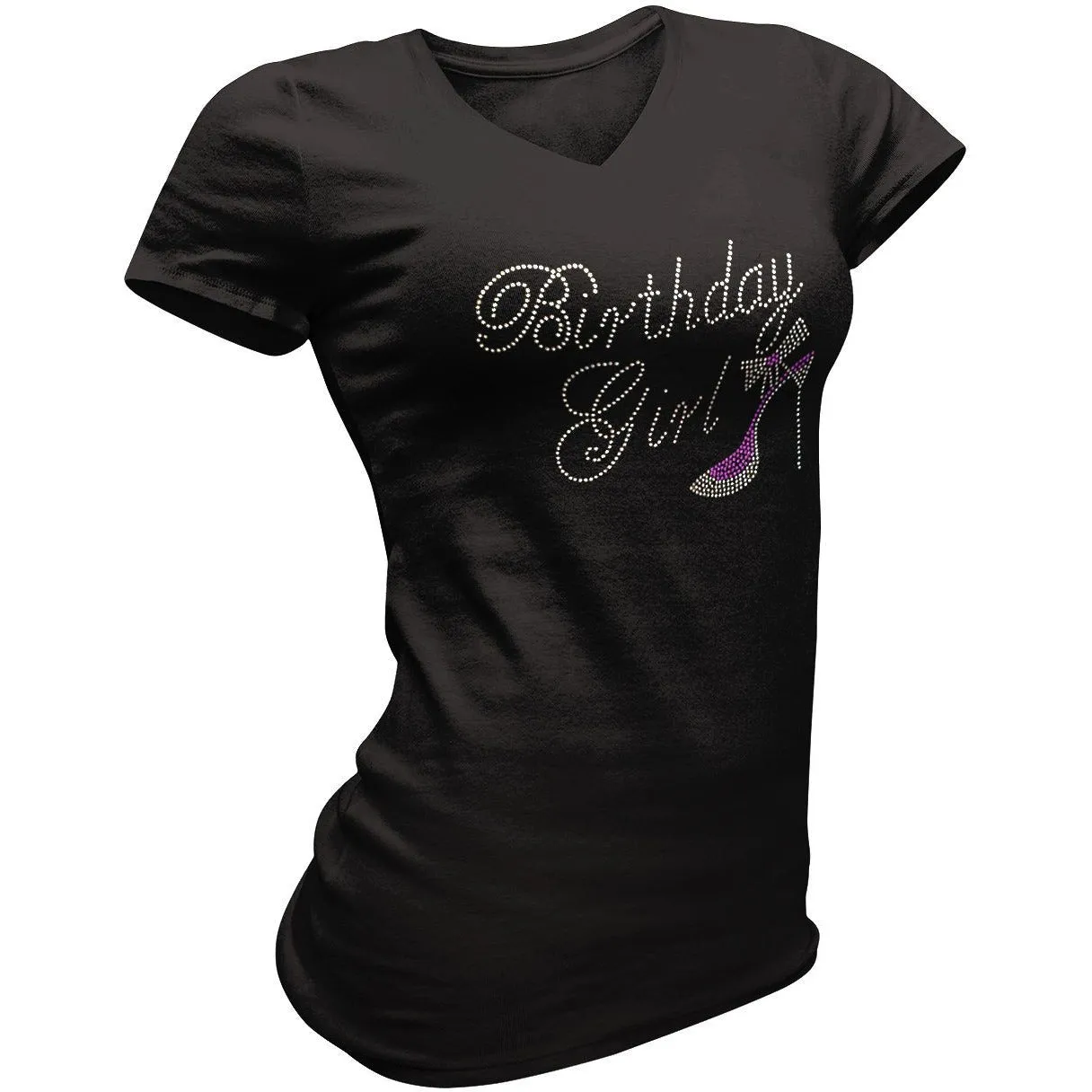 Birthday Girl Rhinestone Shoe T Shirt