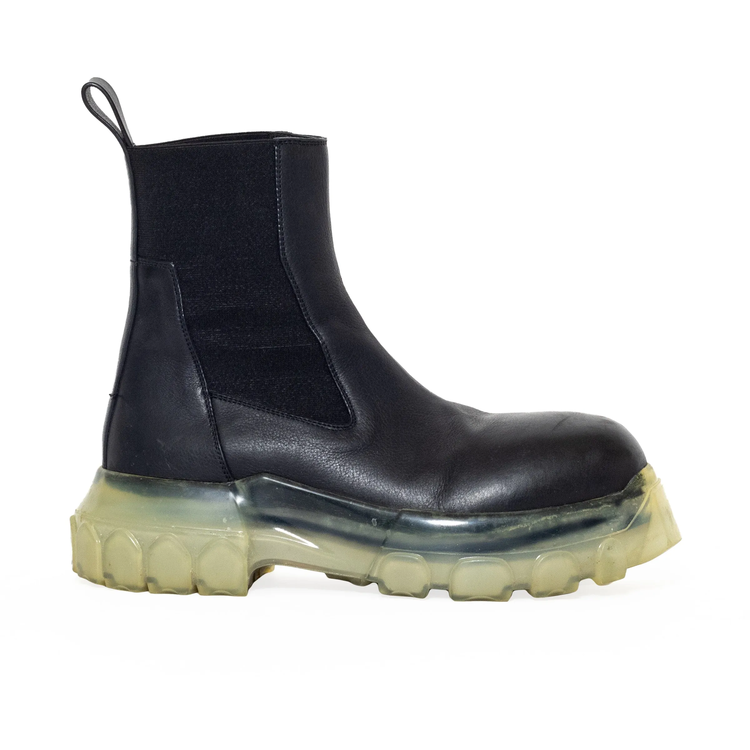 Black and Transparent Beatle Bozo Tractor Boots 38