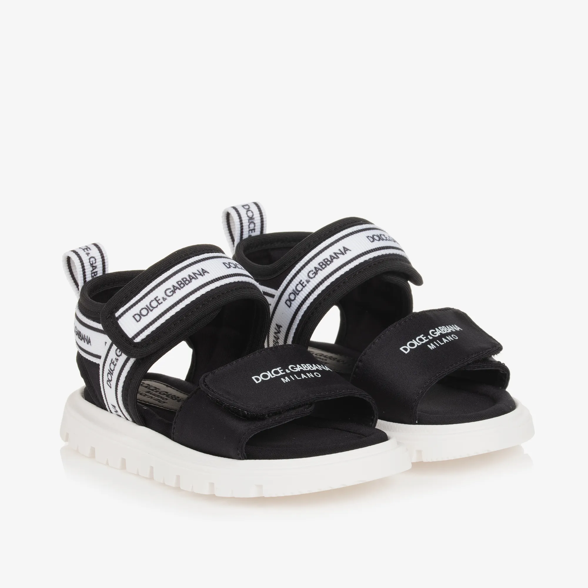 Black Velcro Baby Sandals