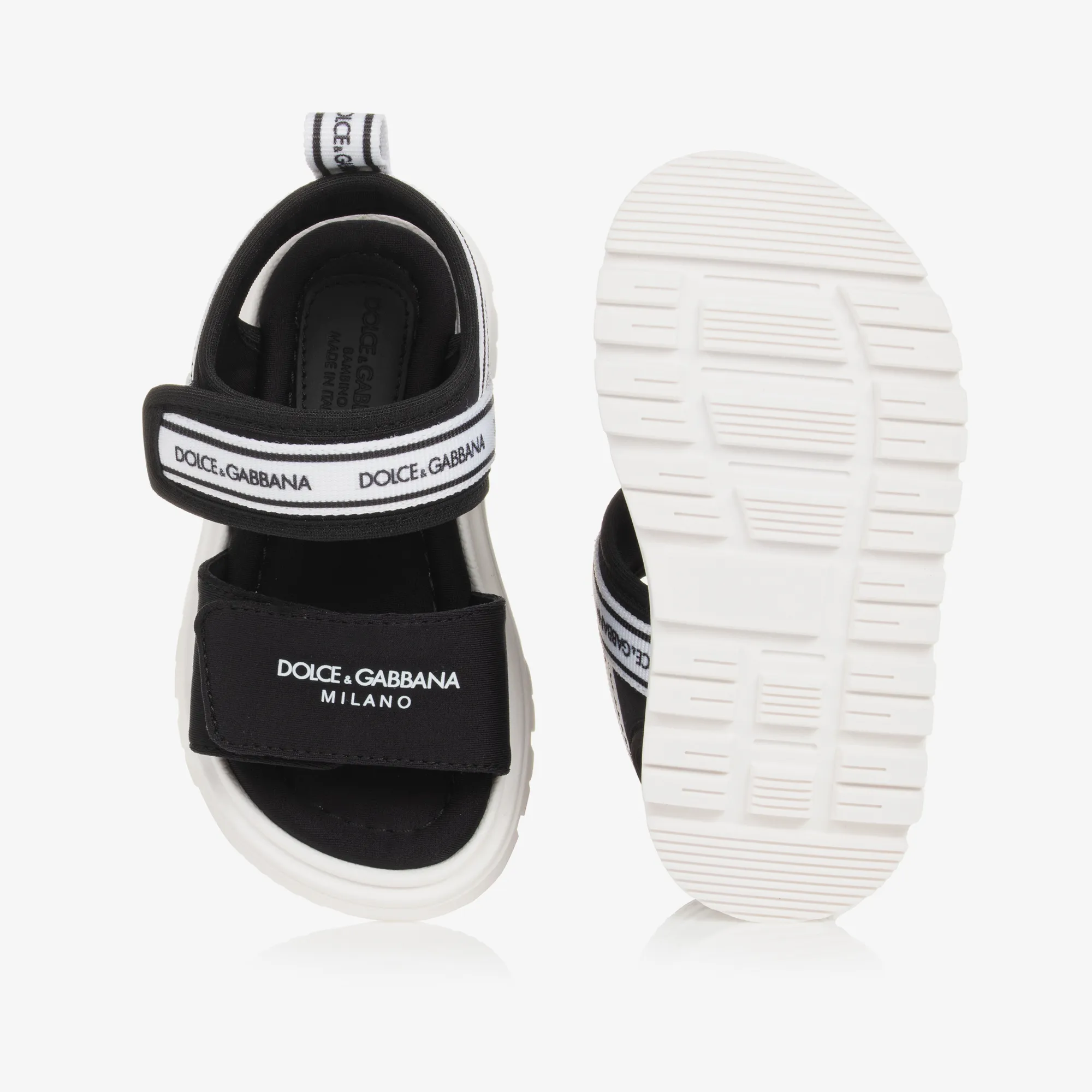 Black Velcro Baby Sandals