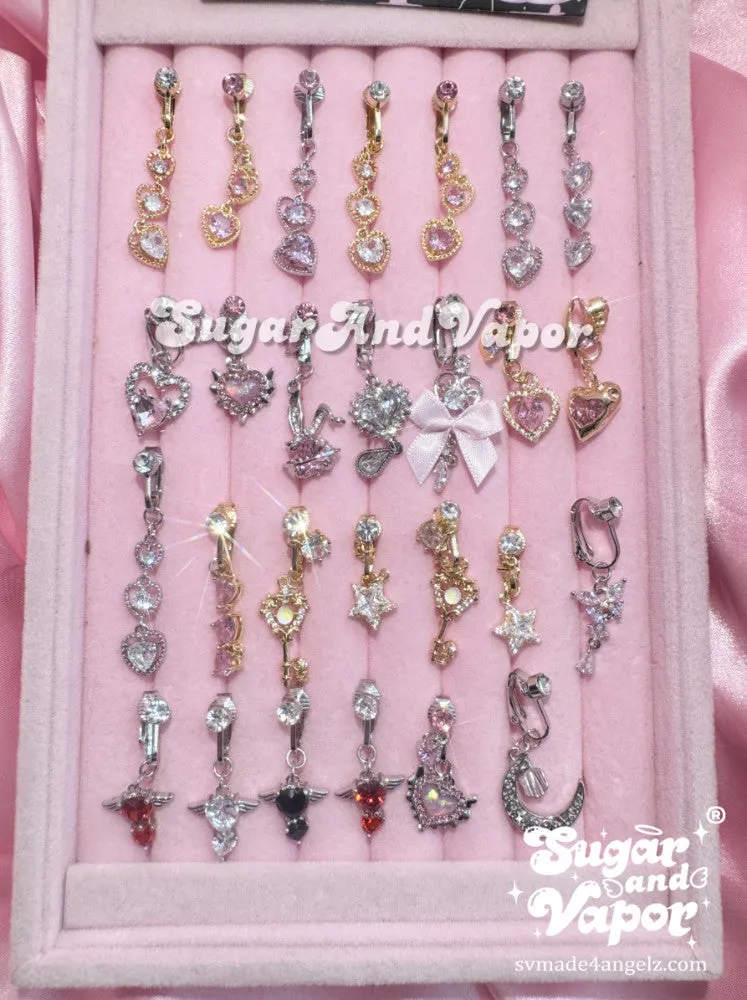 Bling Angel Wings Clip-on 2.0 Fake Belly Ring