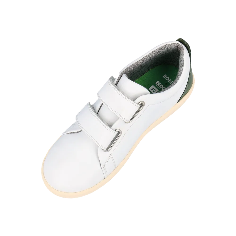 Bobux Kid+ Grass Court White + Forest