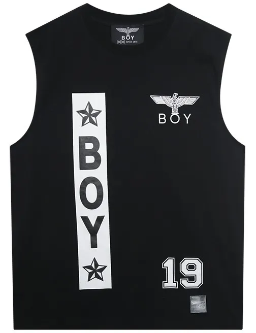 BOY LONDON  |Unisex Studded Street Style Cotton Oversized Logo Tanks