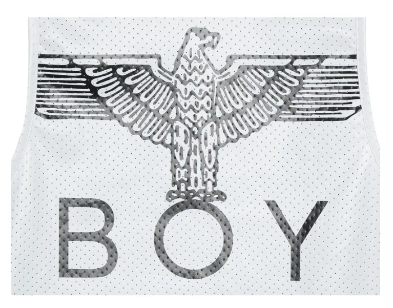 BOY LONDON  |Unisex Studded Street Style U-Neck Oversized Logo