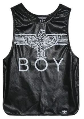 BOY LONDON  |Unisex Studded Street Style U-Neck Oversized Logo