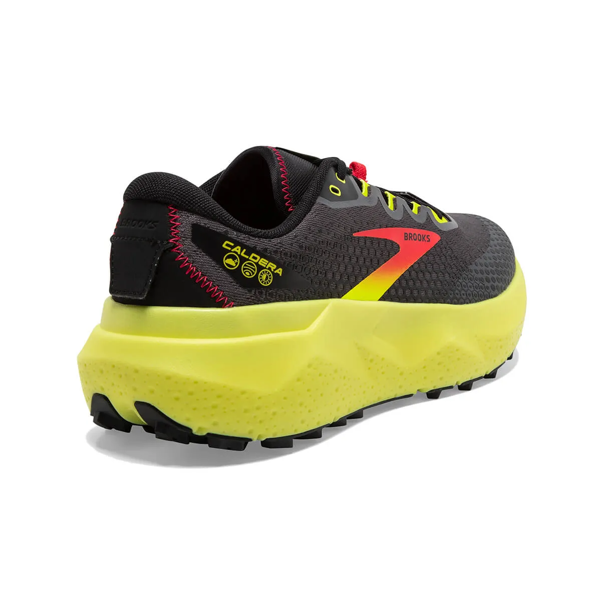 Brooks Caldera 6 Mens | Black/fiery Red/blazing Yellow