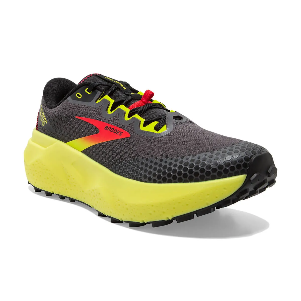 Brooks Caldera 6 Mens | Black/fiery Red/blazing Yellow