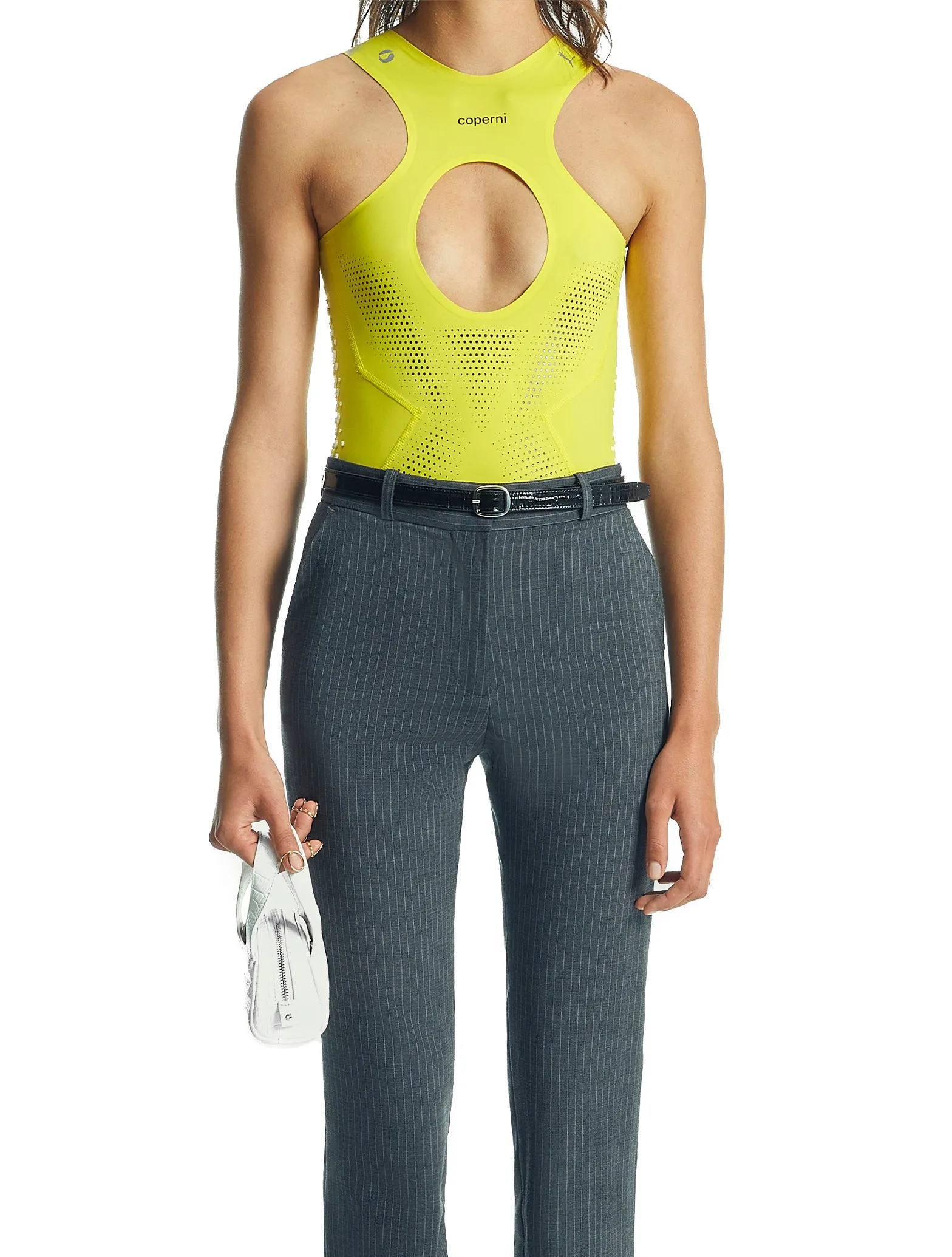 Coperni x Puma Yellow Bodysuit