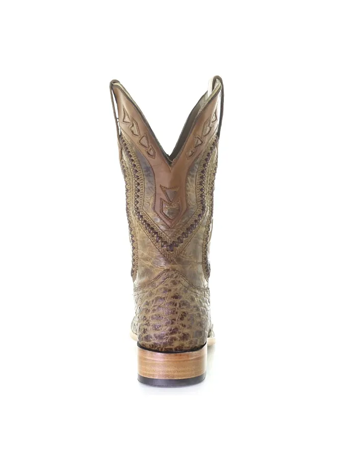 Corral A4008 Mens Ostrich Overlay & Woven Square Toe Western Boot Orix