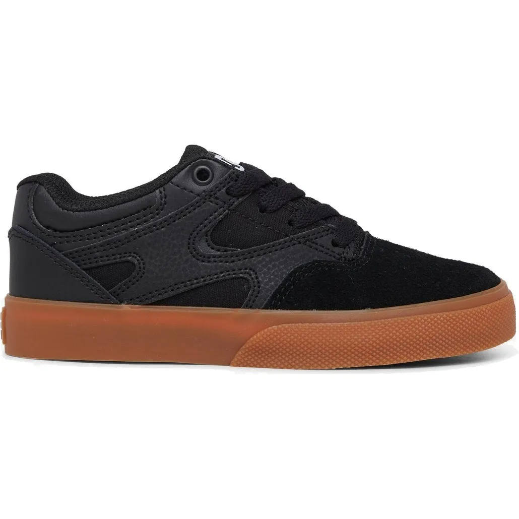 DC Kalis Vulc Kids Skate Shoes - Black/Gum