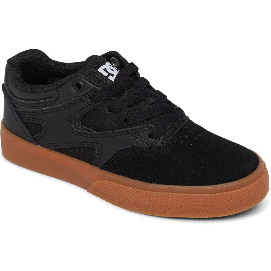 DC Kalis Vulc Kids Skate Shoes - Black/Gum