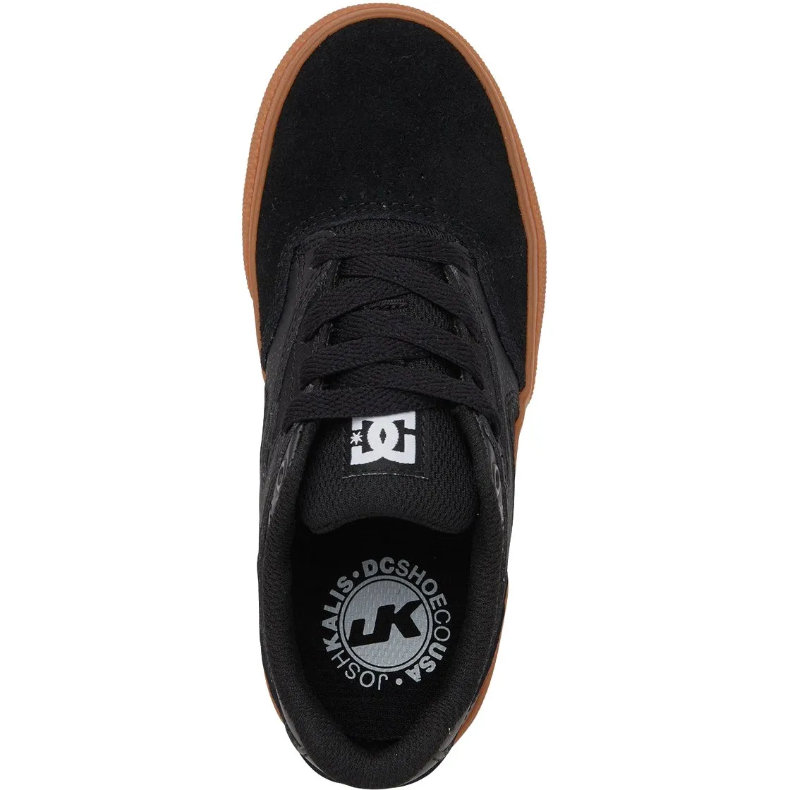 DC Kalis Vulc Kids Skate Shoes - Black/Gum