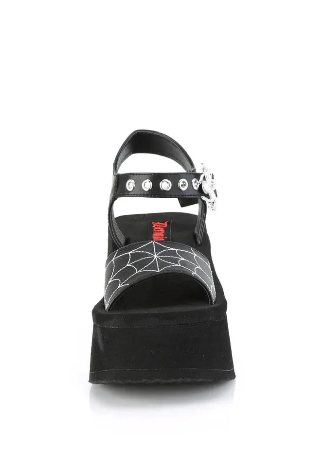 DemoniaCult - Funnel 10 Black - Girl Sandals