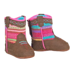 Double Barrel Infant Baby Bucker Serape Print Western Boots