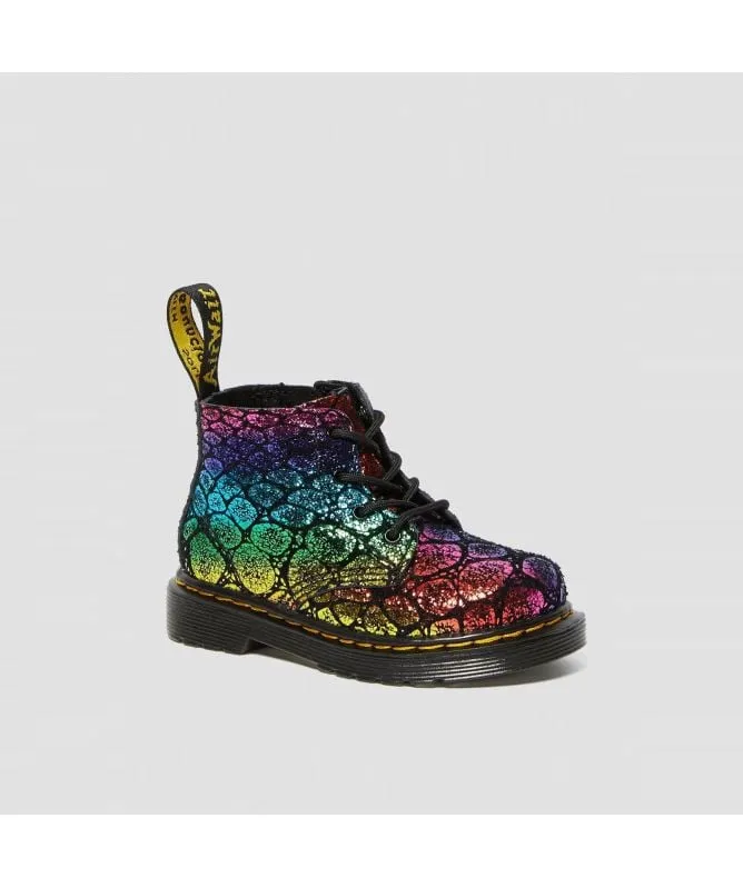 Dr. Martens Baby Girls' Metallic Ankle Boots | Black