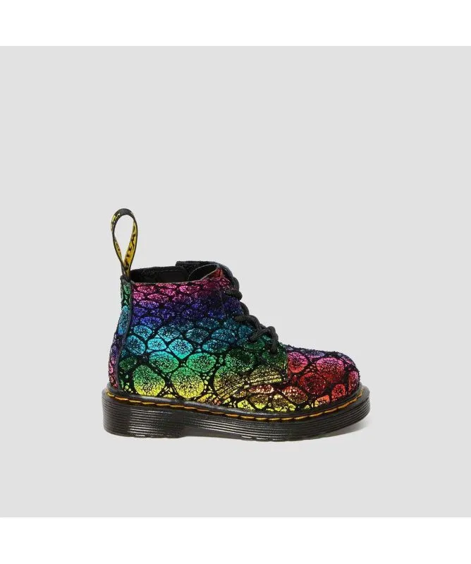 Dr. Martens Baby Girls' Metallic Ankle Boots | Black