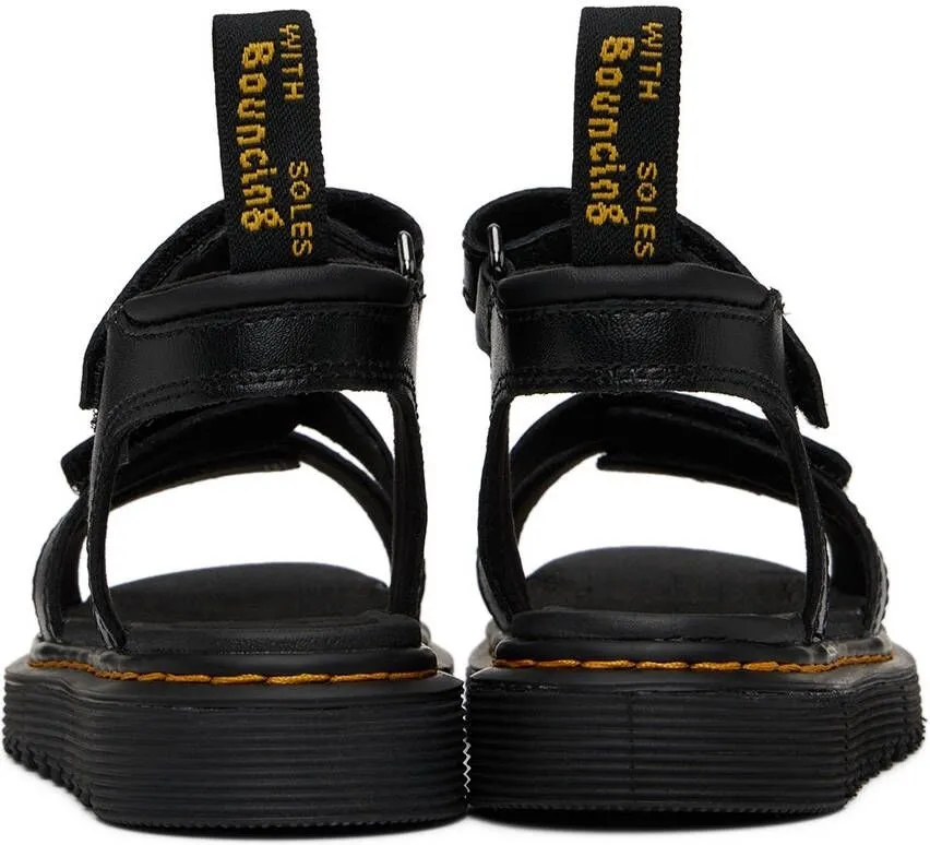 Dr. Martens Kids Black Klaire Big Kids Sandals