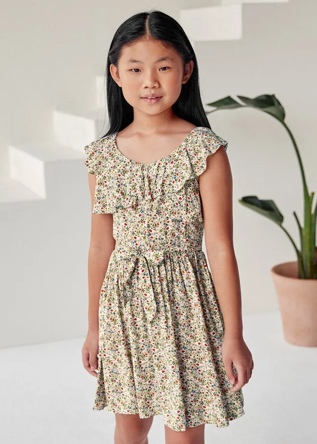 Floral dress for teen girl - Seaweed