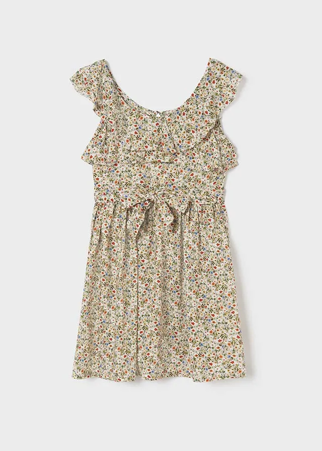 Floral dress for teen girl - Seaweed