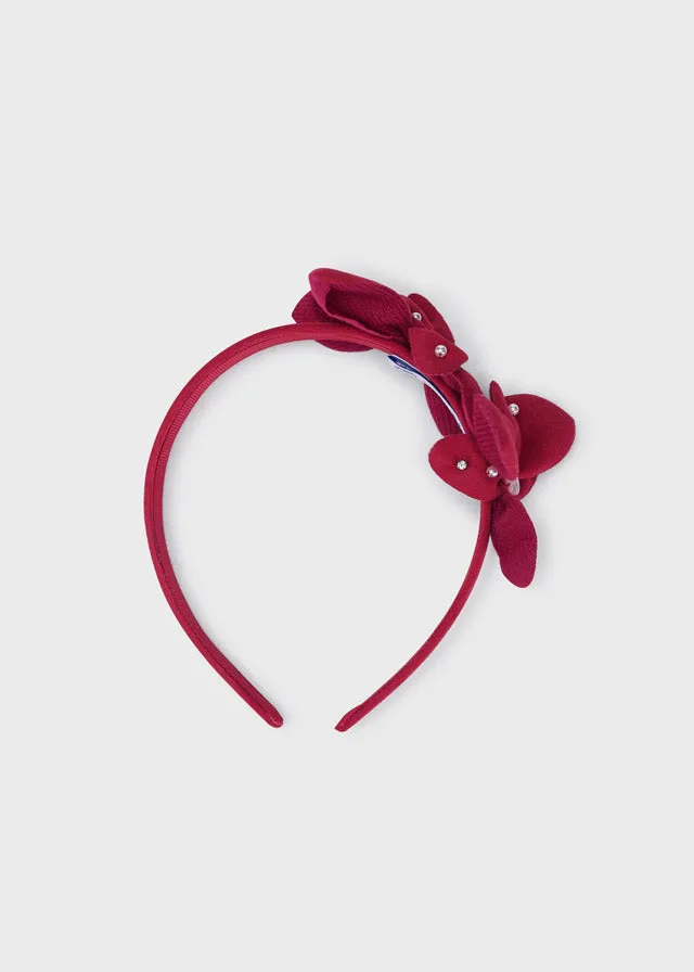 Flowers headband for girl - Red