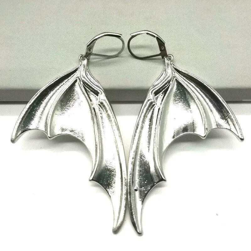 Fly into the Night with Black Bat Wing Earrings Neo Victorian Gothic Earrings