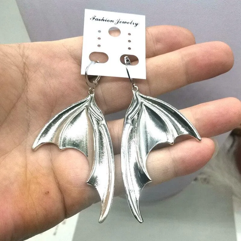 Fly into the Night with Black Bat Wing Earrings Neo Victorian Gothic Earrings