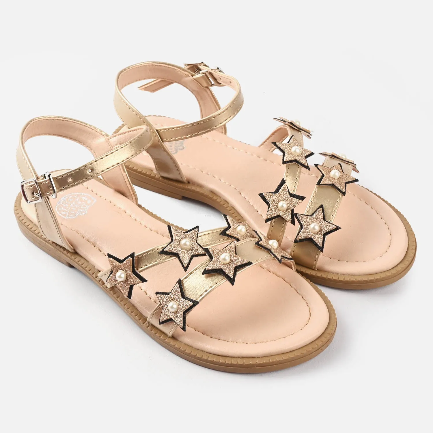 Girls Sandals 456-63-Golden