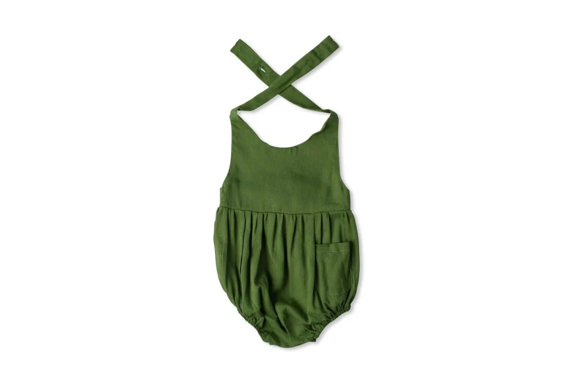 Green Pocket Romper