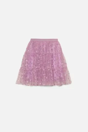 Heart Kids Mesh Skirt