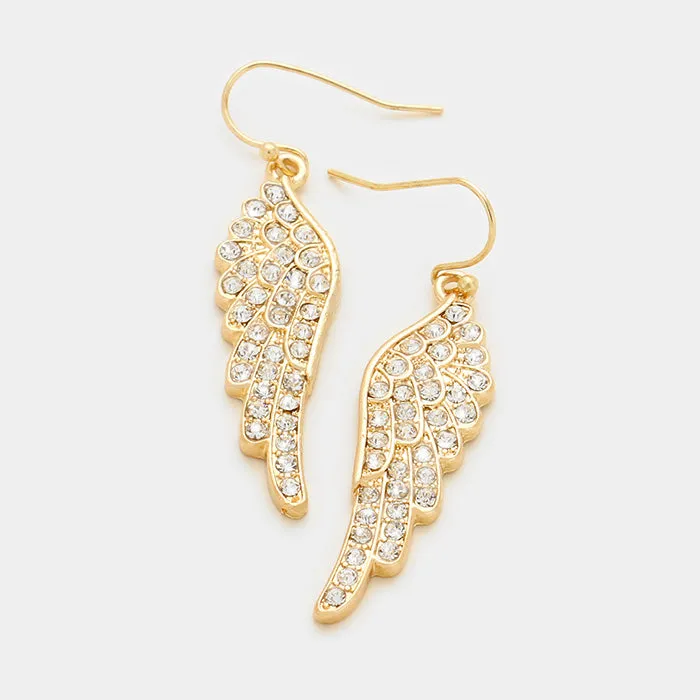 iLLASPARKZ Pave wing earrings