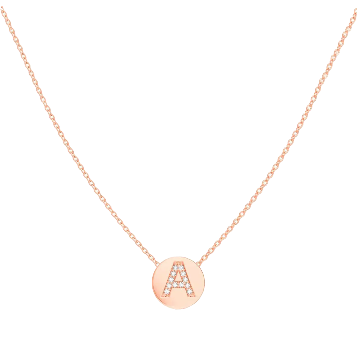 Kids Diamond Initial Coin Necklace