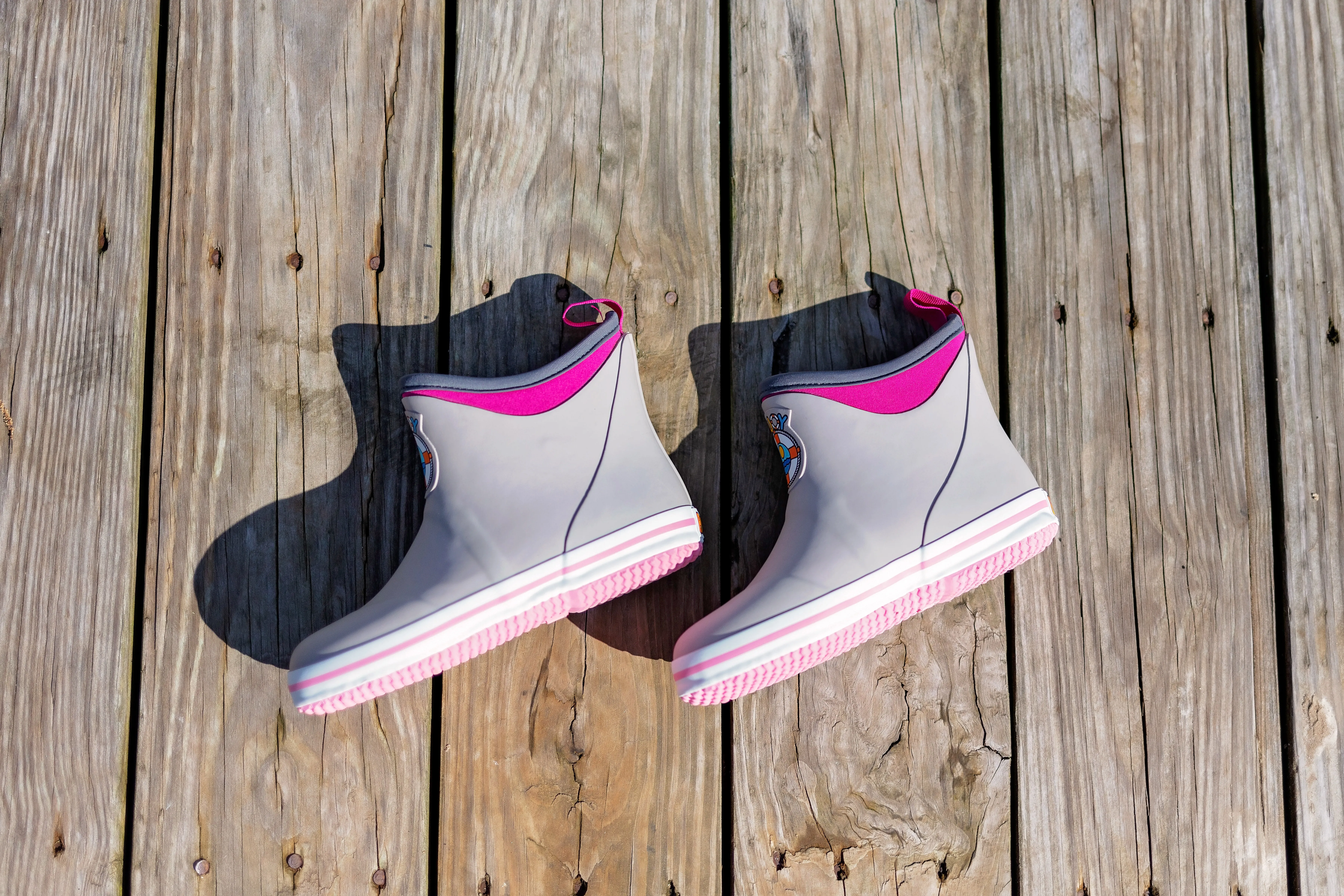 Kids Pink/Grey Buoy Boots