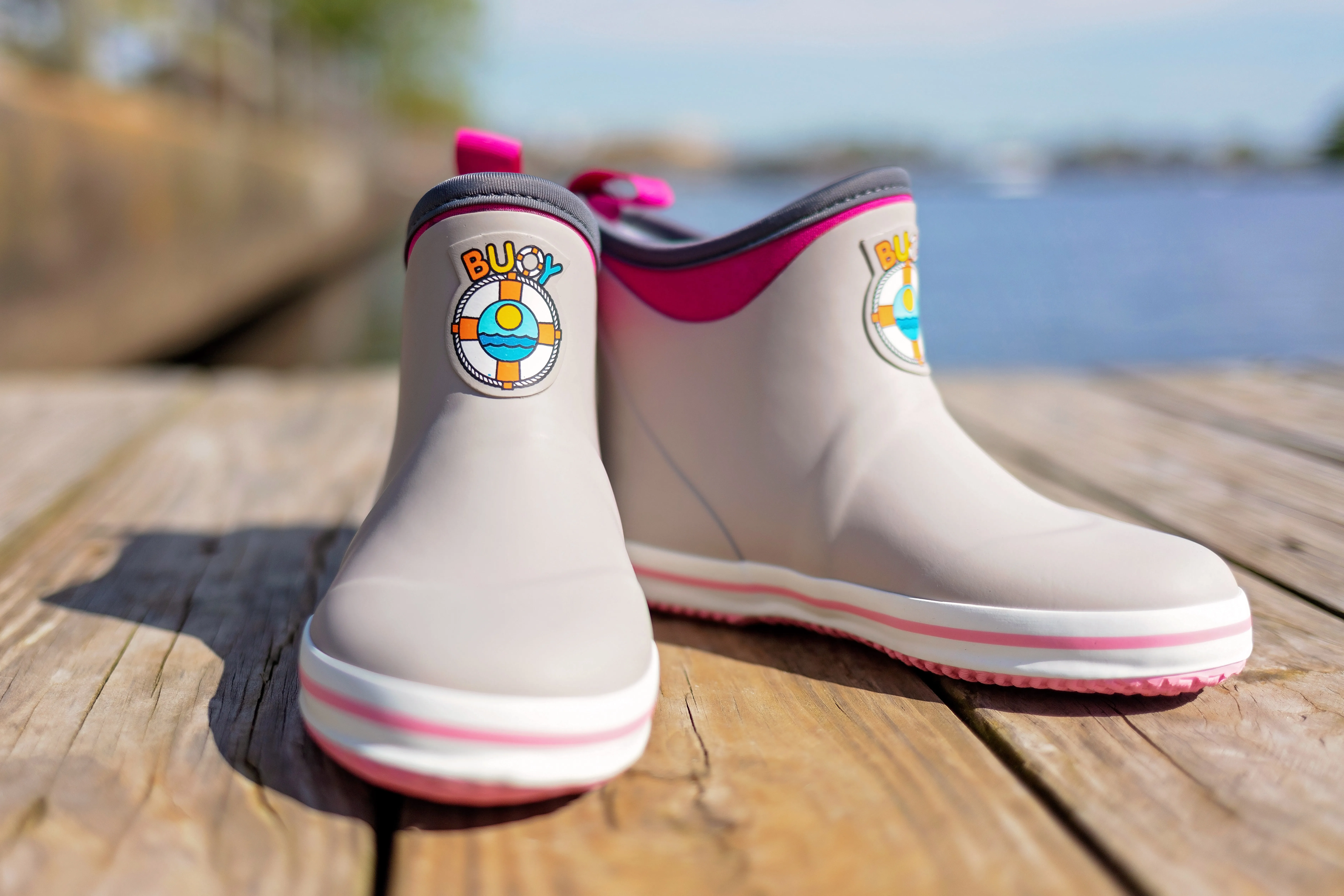 Kids Pink/Grey Buoy Boots