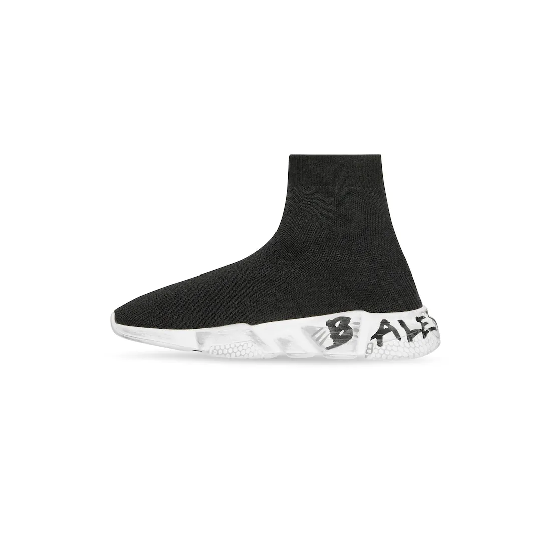      Kids - Speed Graffiti Recycled Knit Sneaker  in Black 