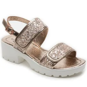 Lelli Kelly Girl's Perla Heel Sandals | Glitter Gold