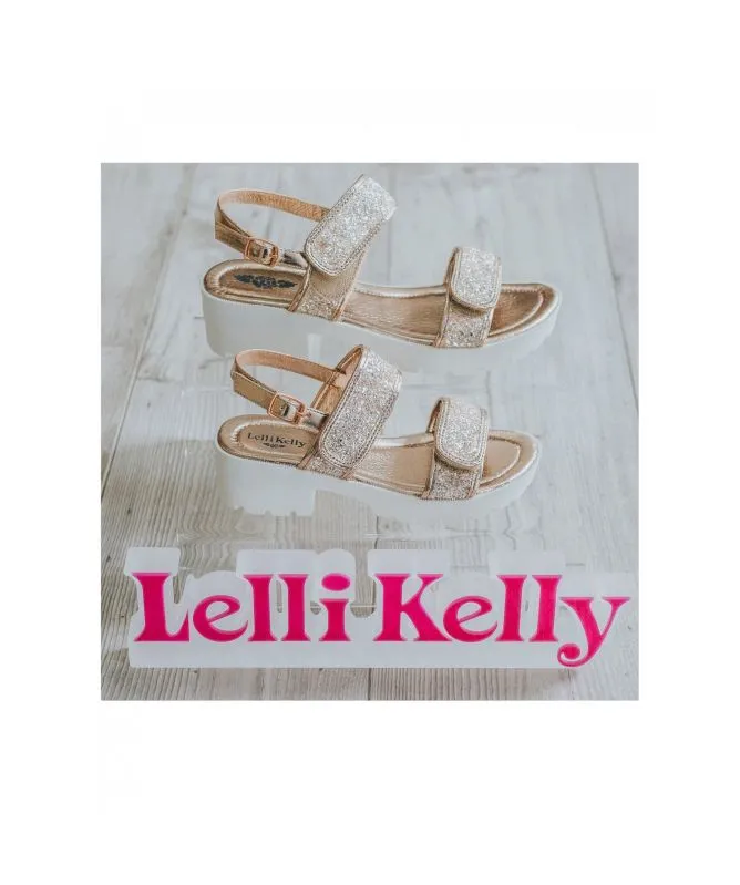 Lelli Kelly Girl's Perla Heel Sandals | Glitter Gold