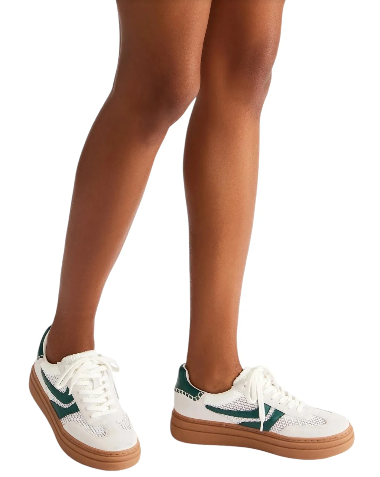 MADDEN GIRL DODGE SNEAKER GREEN & WHITE