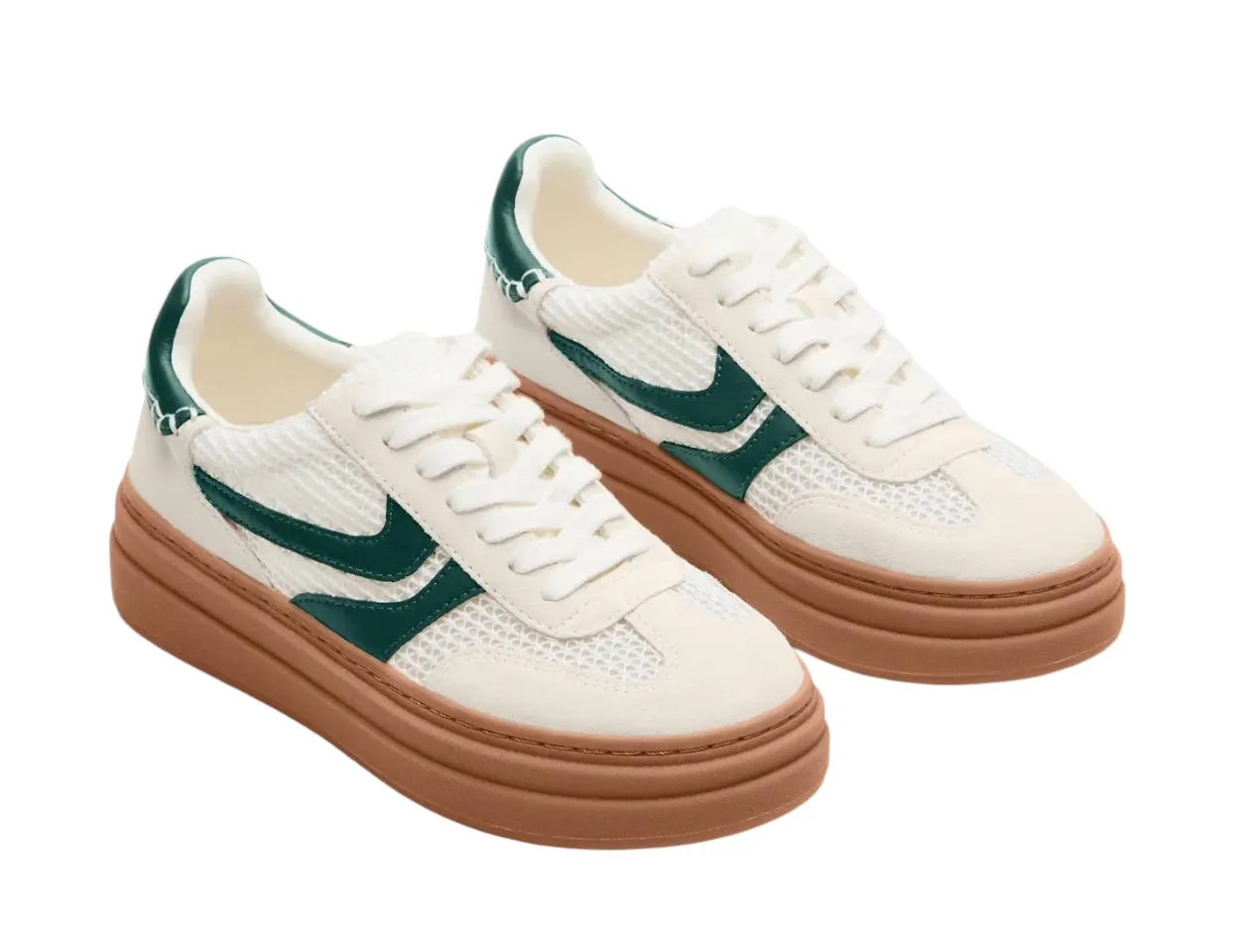 MADDEN GIRL DODGE SNEAKER GREEN & WHITE