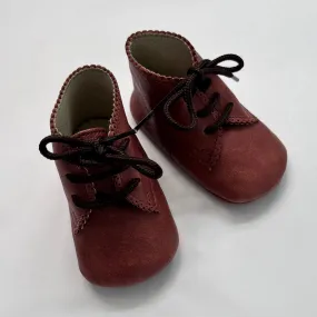 Marie-Chantal Brown Leather Pram Booties: Size EU 17