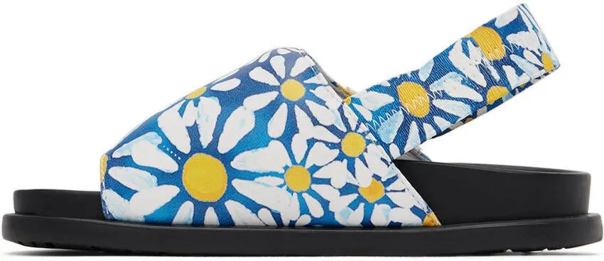 Marni Kids Blue Floral Sandals