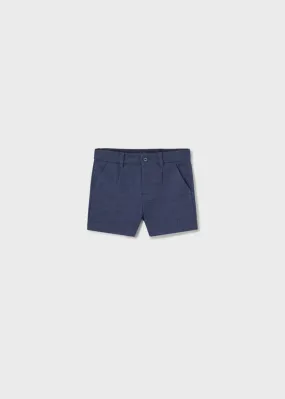 Mayoral Linen dressy shorts for baby boy - Navy