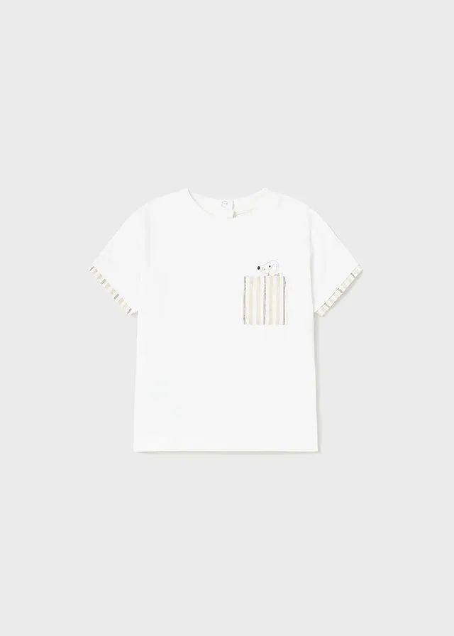 Mayoral S/s t-shirt for baby boy - Oat